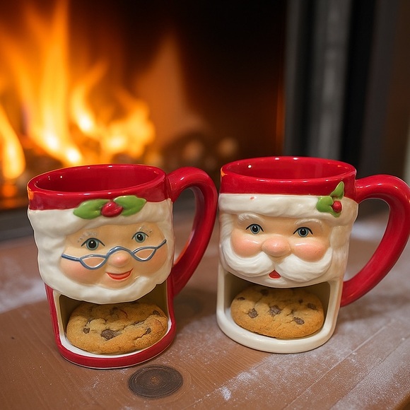 Mr. Christmas Other - Rare Mr. & Mrs. Claus Christmas Cookie Dunk Mug Set